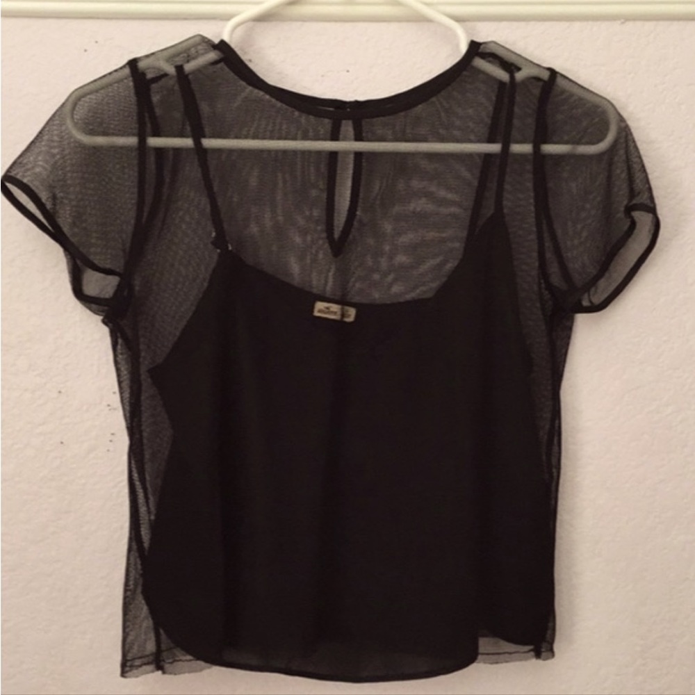 Hollister Mesh Top with Undershirt Cami Tank